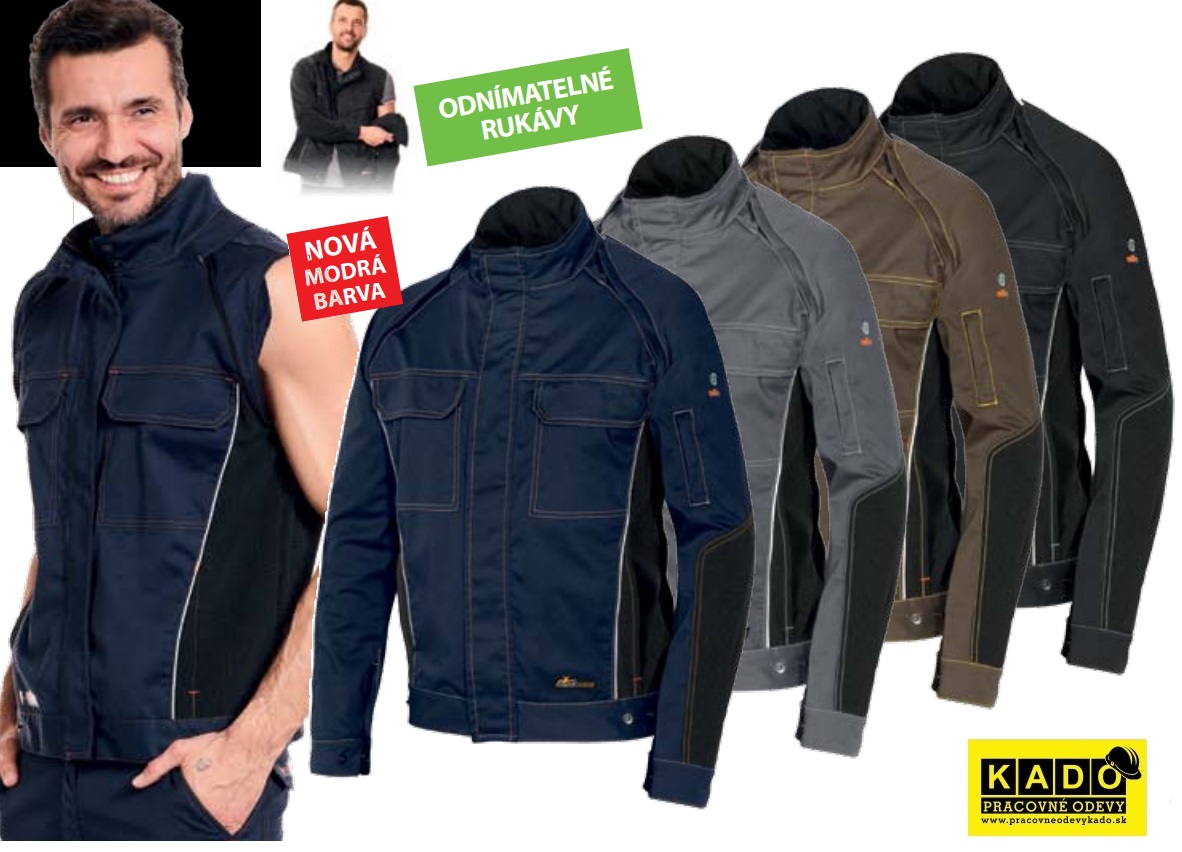 Strečová montérková bunda SLIM FIT ISSA STRETCH EXTREME 2v1 8845B/200 MOSS
