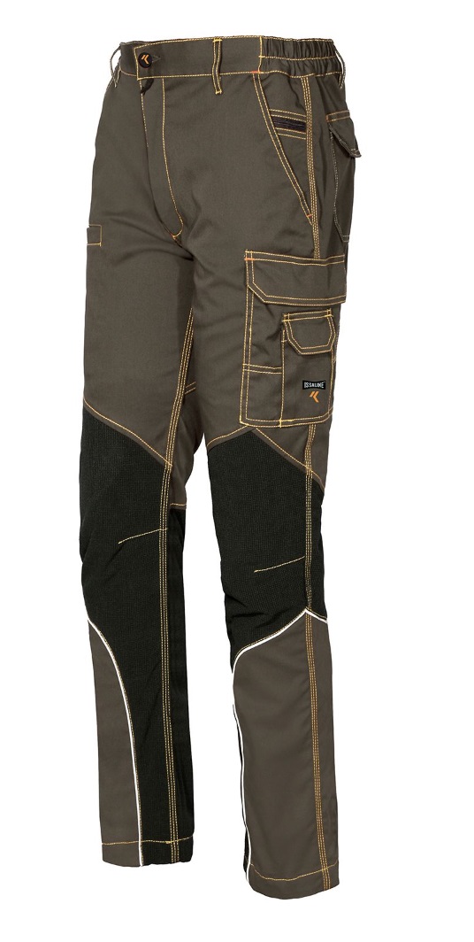 Strečové montérkové nohavice ISSA SLIM FIT 8830B/200 MOSS