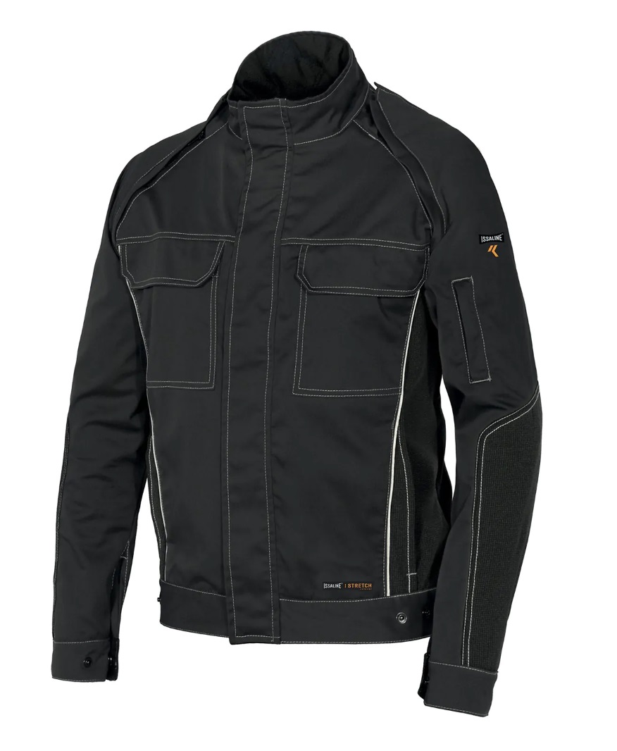Strečová montérková bunda SLIM FIT ISSA STRETCH EXTREME 2v1 8845B/080 TMAVOSIVÁ